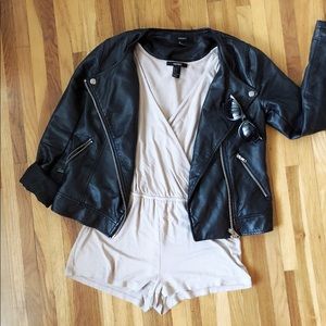 Forever 21 Soft Tan Romper